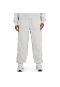 Spodnie New Balance WP41513AHH - szare. Kolor: szary. Materiał: bawełna, dresówka, poliester