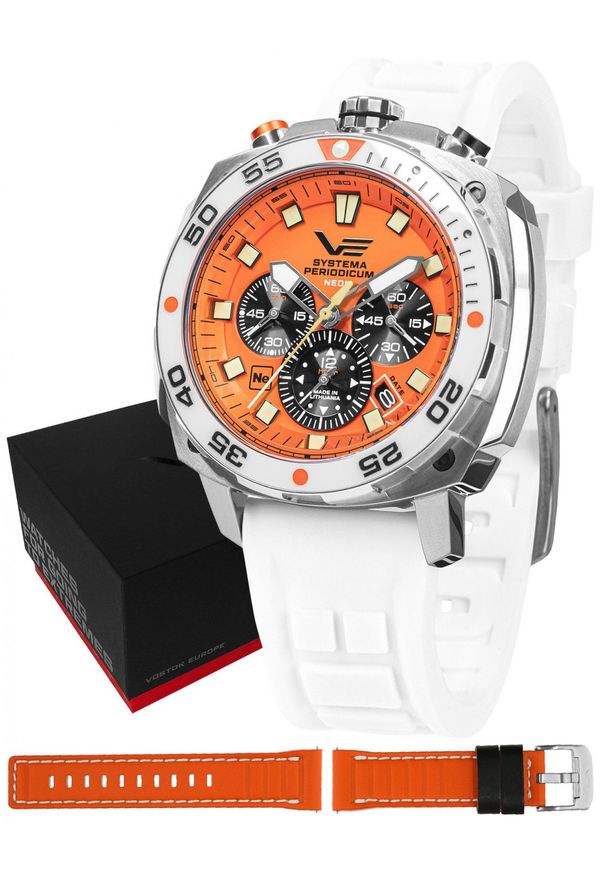 Zegarek męski Vostok Europe VK67-650A723SWL biały. Kolor: biały