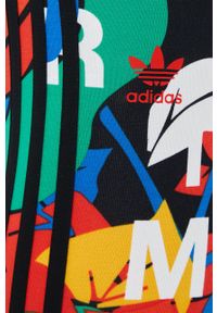 adidas Originals szorty x Rich Mnisi HC4472 damskie kolor czarny wzorzyste high waist. Stan: podwyższony. Kolor: czarny. Materiał: bawełna, materiał, dzianina #3