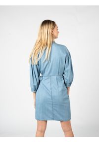 Pinko Sukienka "Scuderia" | 100988 A0MM | Kobieta | Niebieski. Kolor: niebieski. Materiał: lyocell, bawełna. Typ sukienki: asymetryczne. Długość: mini