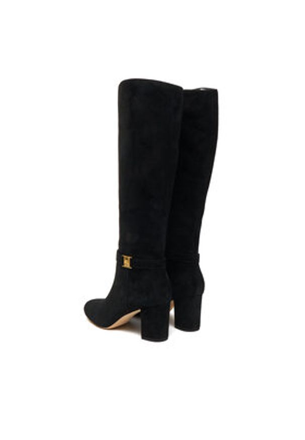 Lauren Ralph Lauren - LAUREN RALPH LAUREN Kozaki Kellie 802967843001 Czarny. Kolor: czarny. Materiał: zamsz, skóra