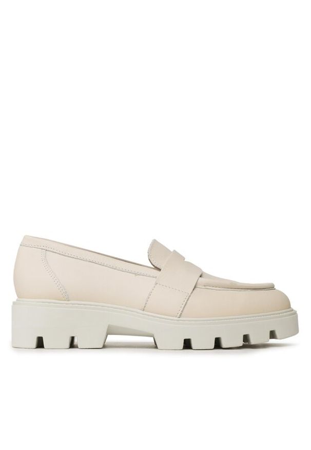 Badura Loafersy AMANTEA-E23-28180N Beżowy. Kolor: beżowy. Materiał: skóra