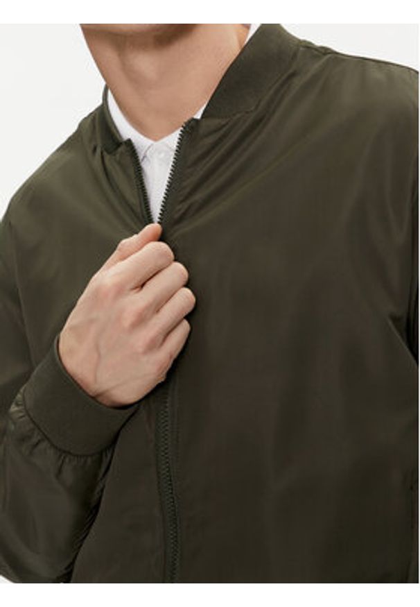 Brave Soul Kurtka bomber MJK-SANJAYKHAKI Khaki Straight Fit. Kolor: brązowy. Materiał: syntetyk