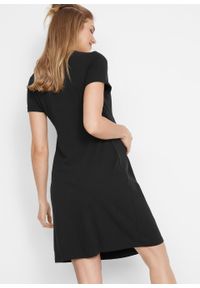 Sukienka z dżerseju dla ciężarnych i karmiących bonprix czarny. Kolekcja: moda ciążowa. Kolor: czarny. Materiał: jersey #3