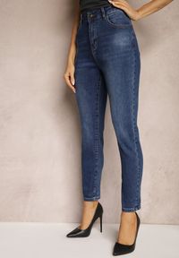 Renee - Niebieskie Jeansy z Bawełny Skinny High Waist Hazteria. Okazja: do pracy, na spotkanie biznesowe, na co dzień. Stan: podwyższony. Kolor: niebieski. Styl: casual, elegancki, biznesowy