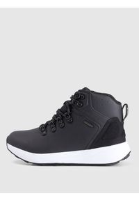 4f - 4F Buty zimowe ELEMENT z membraną chłopięce - czarne 37. Okazja: na co dzień. Wysokość cholewki: przed kolano. Kolor: czarny. Materiał: guma, nubuk. Szerokość cholewki: normalna. Sezon: zima. Styl: casual