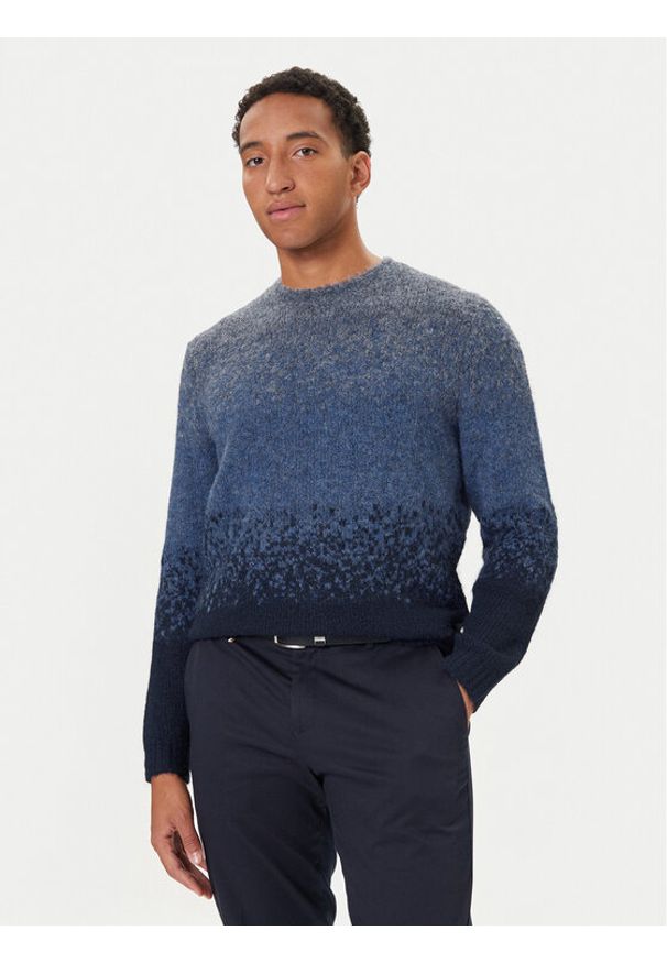 Guess Sweter M5BR39 Z0932 Niebieski Regular Fit. Kolor: niebieski. Materiał: syntetyk