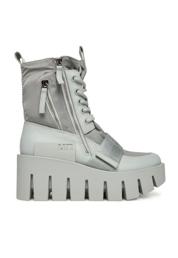 United Nude Trzewiki Grip Combat Lo 10961919165 Szary. Kolor: szary. Materiał: skóra