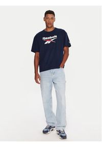 Reebok T-Shirt RK25153CCM Granatowy Regular Fit. Kolor: niebieski. Materiał: bawełna #3