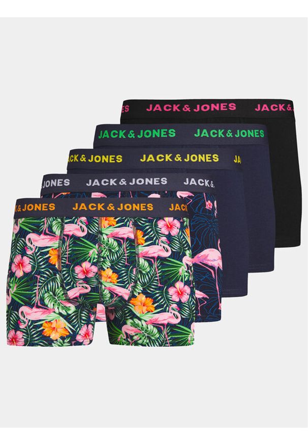 Jack & Jones - Jack&Jones Komplet 5 par bokserek Jacpink 12255851 Kolorowy. Materiał: bawełna. Wzór: kolorowy