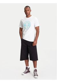 Converse T-Shirt Neon Sign All Star Patch 10027722-A02 Biały Regular Fit. Kolor: biały. Materiał: bawełna #5