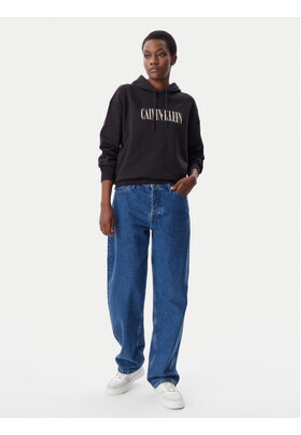 Calvin Klein Jeans Bluza Varsity J20J225579 Czarny Regular Fit. Kolor: czarny. Materiał: bawełna