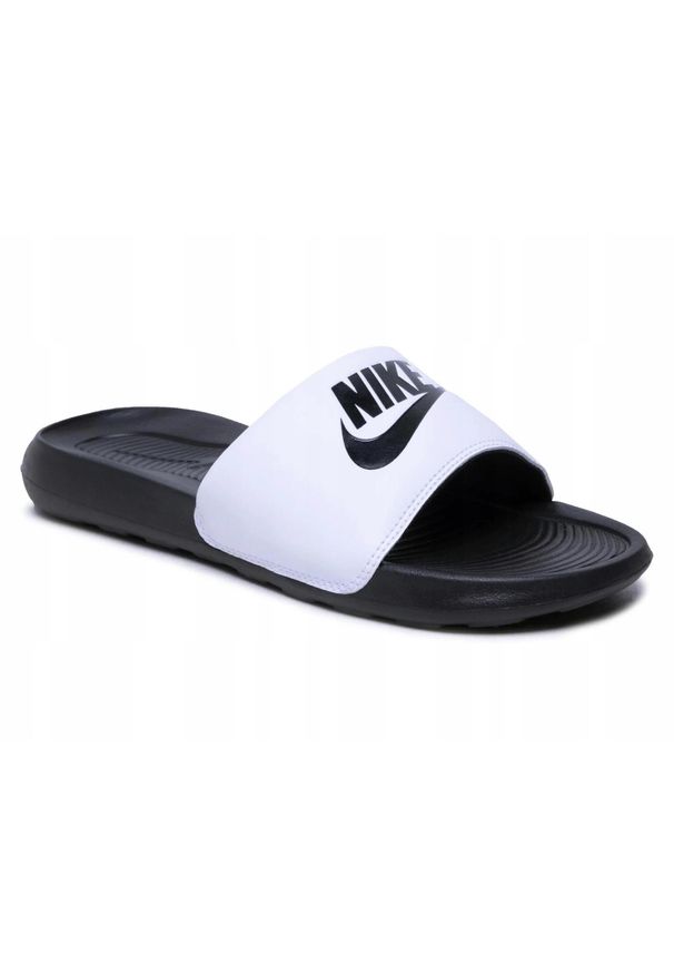 Nike - KLAPKI sportowe NIKE VICTORI ONE CN9675-005 na basen lato biało-czarne 48,5. Kolor: biały. Sezon: lato. Sport: pływanie