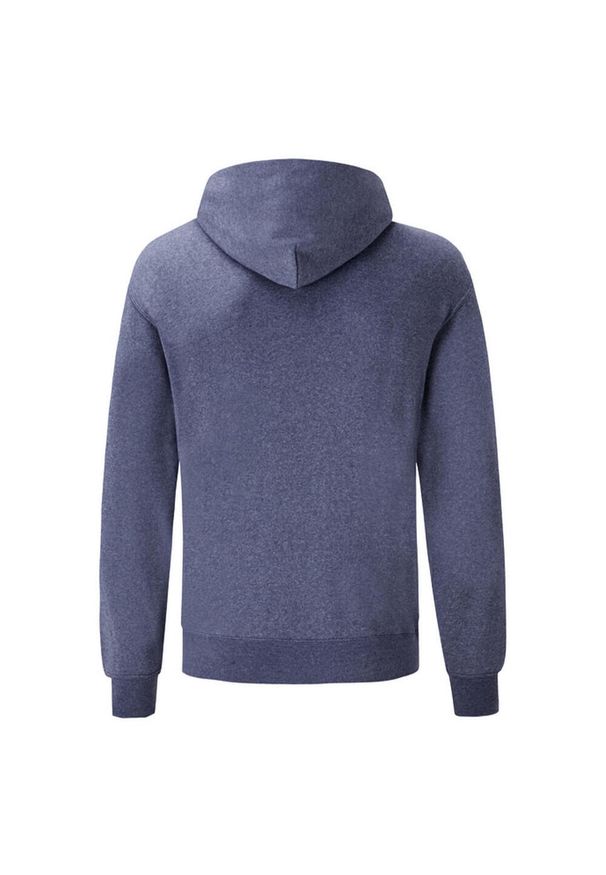 FRUIT OF THE LOOM - Męska Klasyczna Bluza Z Kapturem. Typ kołnierza: kaptur. Kolor: niebieski