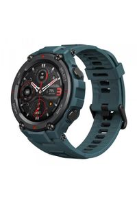 Huami - Smartwatch Amazfit T-Rex Pro niebieski (Steel Blue). Rodzaj zegarka: smartwatch. Kolor: niebieski. Materiał: skóra. Styl: militarny, sportowy, klasyczny