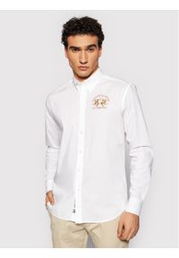 La Martina Koszula Poplin CCMC01 PP003 Biały Regular Fit. Kolor: biały. Materiał: bawełna #1