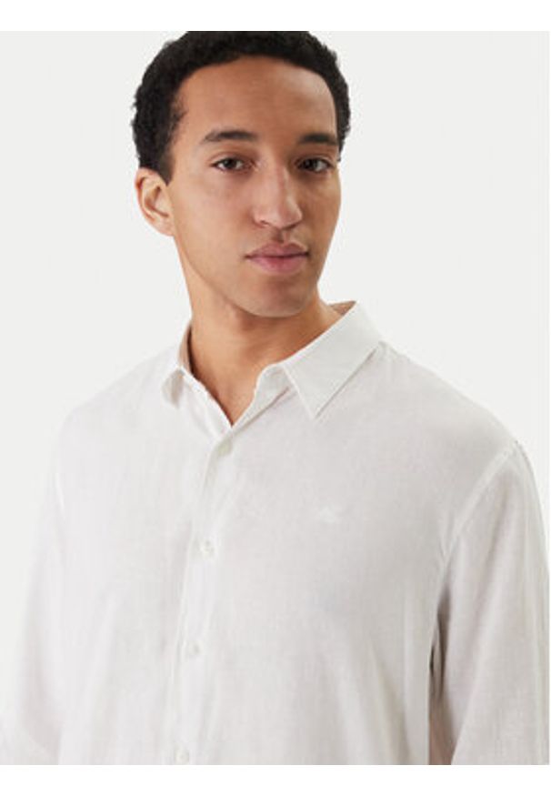 Calvin Klein Koszula LV04LE125G Biały Regular Fit. Kolor: biały. Materiał: lyocell