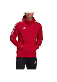 Adidas - Bluza piłkarska męska adidas Tiro 21 Sweat Hoody. Kolor: czerwony, wielokolorowy, biały. Sport: piłka nożna