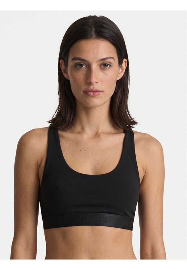 Guess Biustonosz top O6GC04 KE831 Czarny. Kolor: czarny. Materiał: bawełna