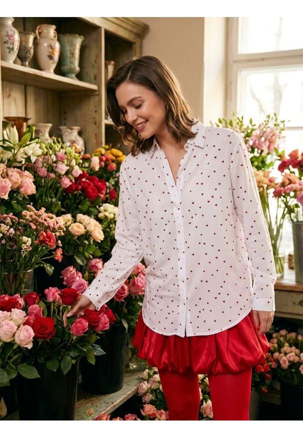 Sinsay - Koszula z długim rękawem w serca - Inny. Długość rękawa: długi rękaw. Długość: długie