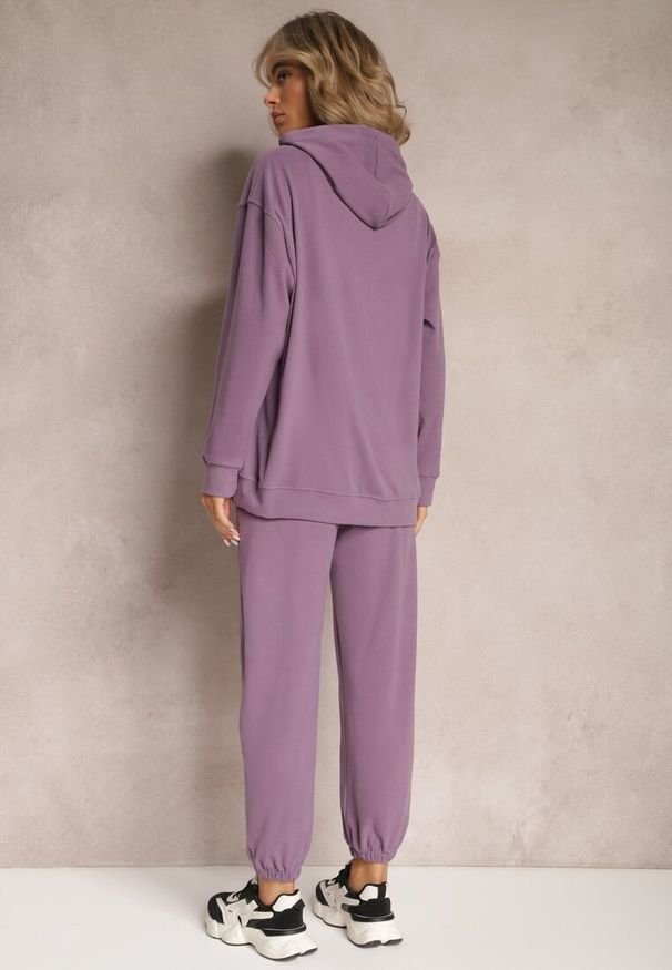 Renee - Fioletowy Komplet Dresowy z Bluzą i Spodniami Ciranova. Kolor: fioletowy. Materiał: dresówka