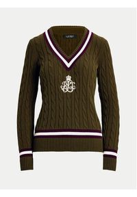 Lauren Ralph Lauren - LAUREN RALPH LAUREN Sweter 200951624001 Zielony Regular Fit. Kolor: zielony. Materiał: bawełna #4