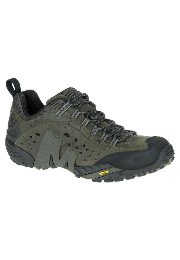 Merrell - Buty trekkingowe na co dzień MERRELL INTERCEPT skóra. Okazja: na co dzień. Kolor: zielony, szary. Materiał: skóra
