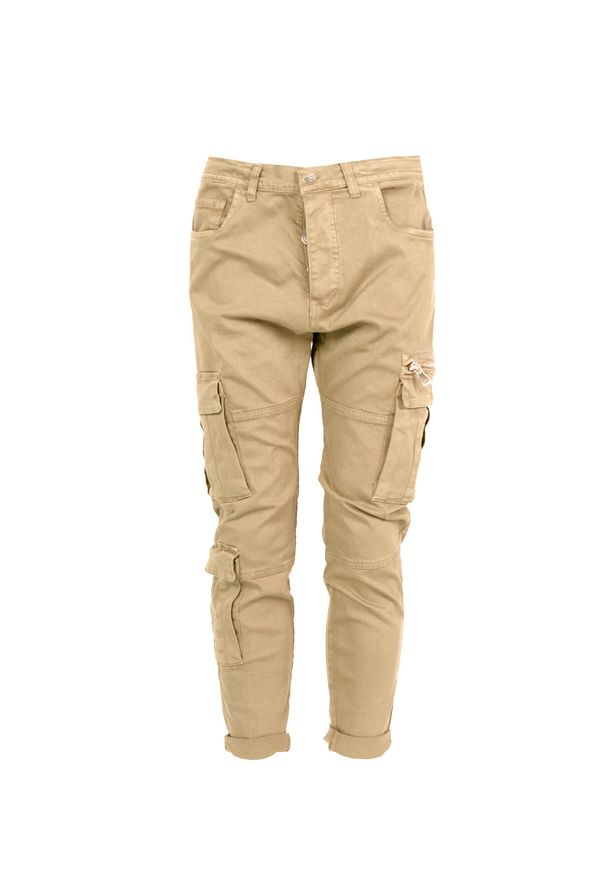 Xagon Spodnie "Cargo Pants" | P24032CR4034 | Mężczyzna | Beżowy. Okazja: na co dzień. Kolor: beżowy. Materiał: bawełna, elastan. Długość: długie. Styl: casual, elegancki