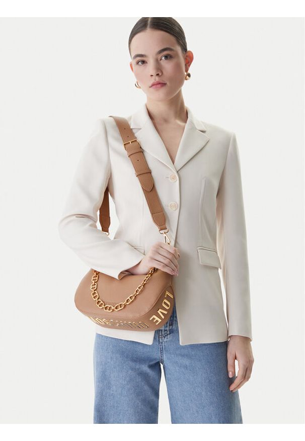 Love Moschino - LOVE MOSCHINO Torebka JC4018PP1OLT0104 Beżowy. Kolor: beżowy. Materiał: skórzane