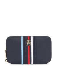 TOMMY HILFIGER - Tommy Hilfiger Portfel Poppy Large Za Corp AW0AW16018 Granatowy. Kolor: niebieski. Materiał: skóra #1