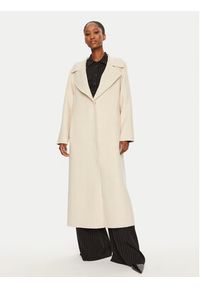 Luisa Spagnoli Płaszcz wełniany Supplica 541206 Beżowy Regular Fit. Kolor: beżowy. Materiał: syntetyk #7