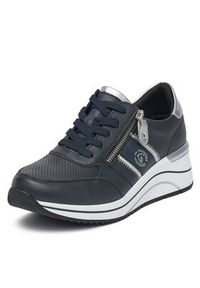 Remonte Sneakersy D0T04-14 Czarny. Kolor: czarny. Materiał: skóra