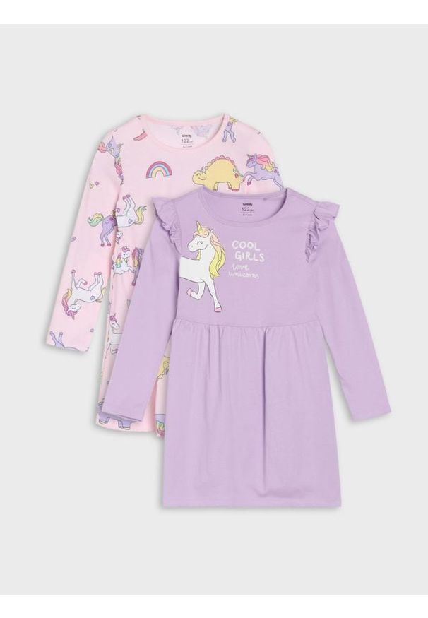 Sinsay - Sukienki z motywem jednorożca 2 pack - wielobarwny