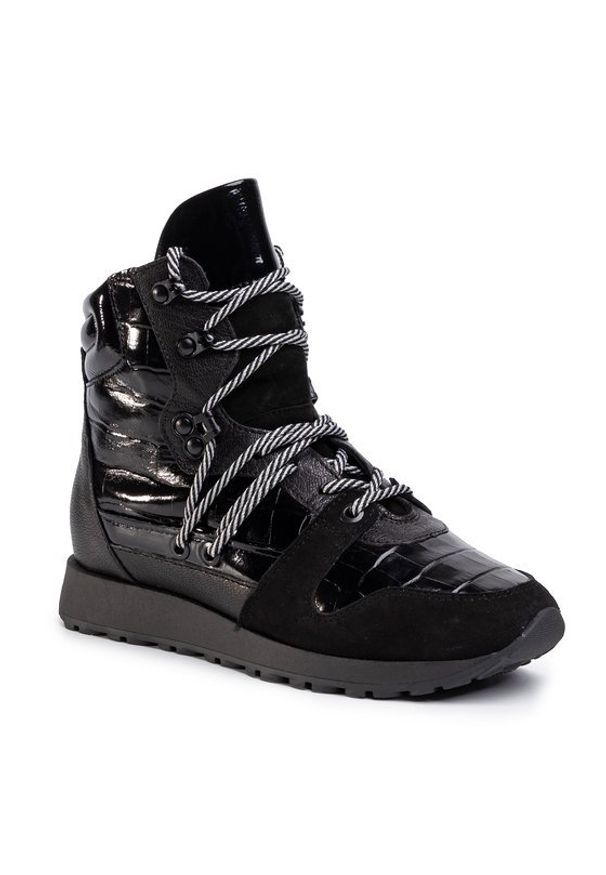 Gino Rossi Sneakersy Yuka DTI775-Y15-0878-9999-T Czarny. Kolor: czarny. Materiał: skóra
