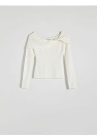 Reserved - Dzianinowa bluzka z wiskozą - złamana biel. Materiał: dzianina, wiskoza #1