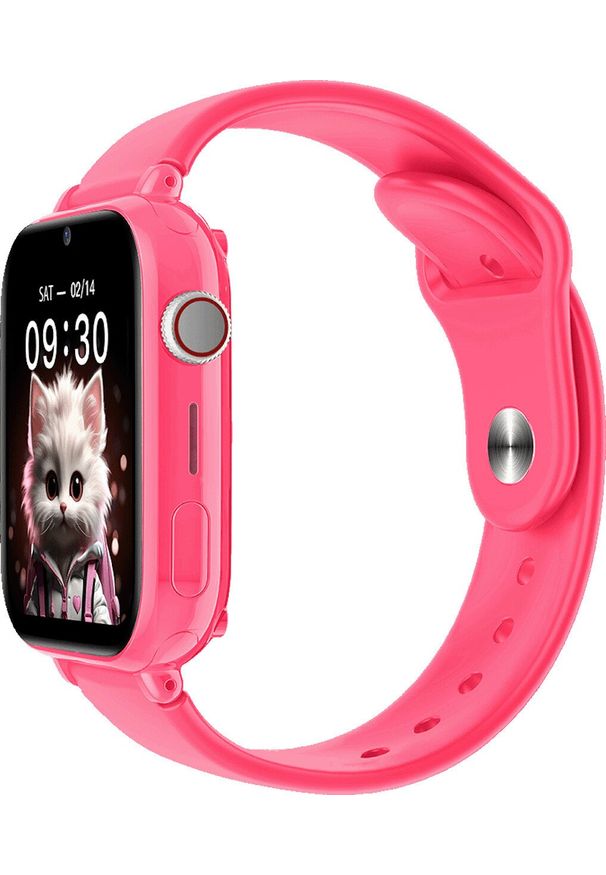 Maxcom Fit FW59 KIDDO 4G różowy. Rodzaj zegarka: smartwatch. Kolor: różowy. Styl: młodzieżowy, casual