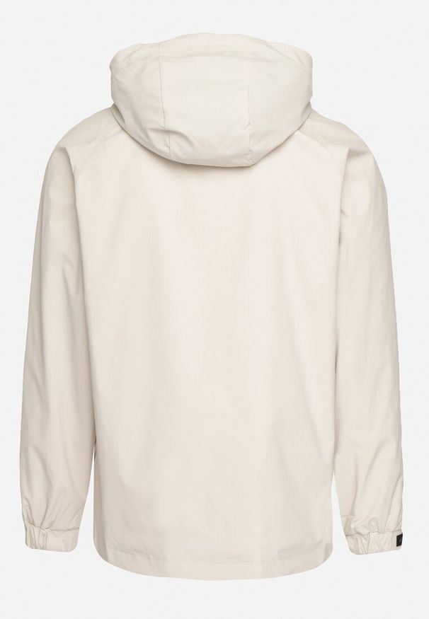 Born2be - Jasnobeżowa Kurtka Wiatrówka Pikowana z Ociepleniem i Odpinanym Kapturem Bralinae. Okazja: na co dzień. Kolor: beżowy. Styl: casual