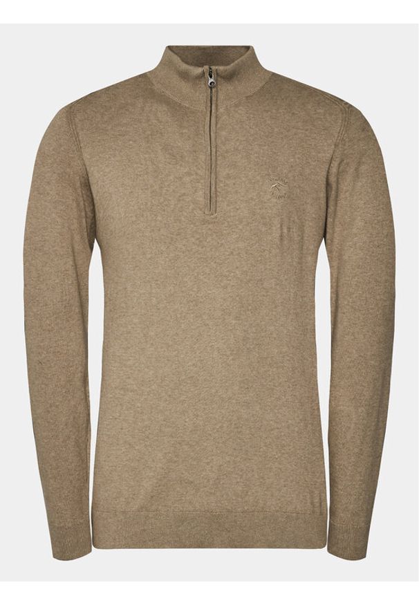 INDICODE Sweter Liliamos 35-698 Beżowy Regular Fit. Kolor: beżowy. Materiał: bawełna