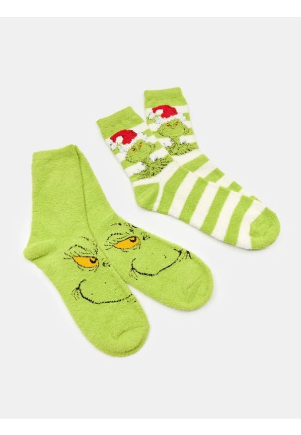 Sinsay - Skarpetki 2 pack Grinch - wielobarwny