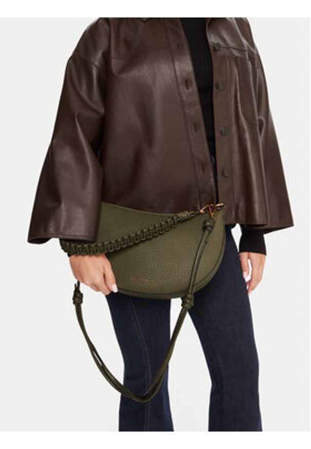 Hispanitas Torebka BI254154 Khaki. Kolor: brązowy. Materiał: skórzane