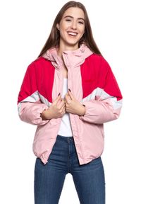 Wrangler - DAMSKA KURTKA WRANGLER COLOUR BLOCK JACKET BRIDAL ROSE W4N9WBP01. Kolor: różowy #8