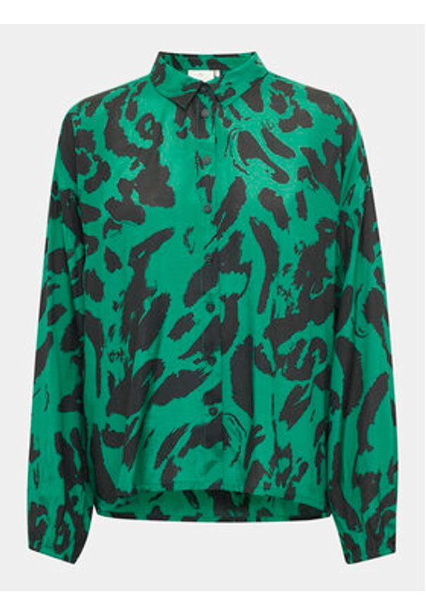 Kaffe Koszula Kapollie 10507800 Zielony Loose Fit. Kolor: zielony. Materiał: wiskoza