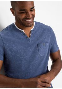 bonprix - T-shirt 2 w 1, krótki rękaw. Kolor: niebieski. Długość rękawa: krótki rękaw. Długość: krótkie #3