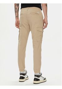 Jack & Jones - Jack&Jones Joggery Marco 12186889 Beżowy Slim Fit. Kolor: beżowy. Materiał: bawełna