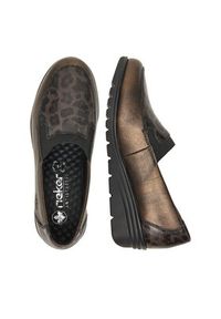 Rieker Półbuty L5351-90 Złoty. Kolor: złoty. Materiał: skóra #6