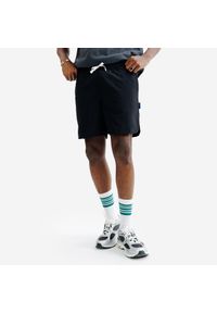 Decathlon - Spodenki płócienne męskie Elementals czarne. Kolor: czarny. Materiał: poliamid, materiał. Długość: krótkie. Sezon: lato
