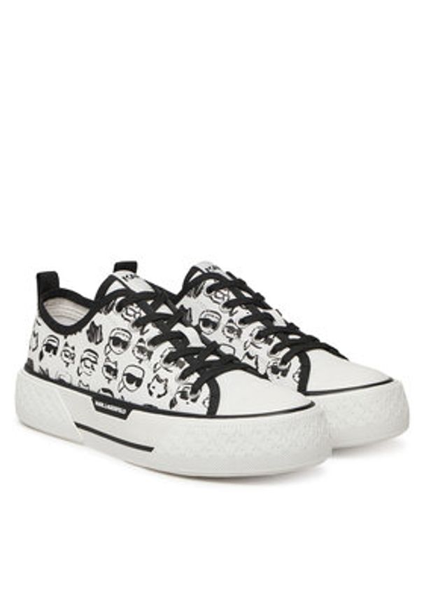 Karl Lagerfeld - KARL LAGERFELD Trampki KL60612T Biały. Kolor: biały. Materiał: materiał