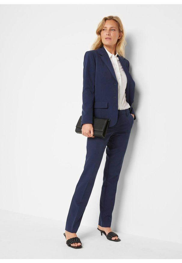 bonprix - Spodnium. Kolor: niebieski. Styl: elegancki, klasyczny