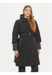 Liu Jo Sport Płaszcz przejściowy TF4126 T2600 Czarny Regular Fit. Kolor: czarny. Materiał: syntetyk. Styl: sportowy