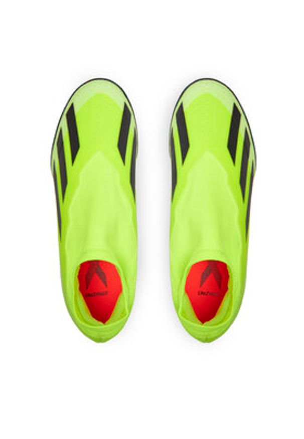 Adidas - adidas Buty do piłki nożnej X Crazyfast League Laceless Turf Boots IF0694 Żółty. Kolor: żółty. Materiał: materiał